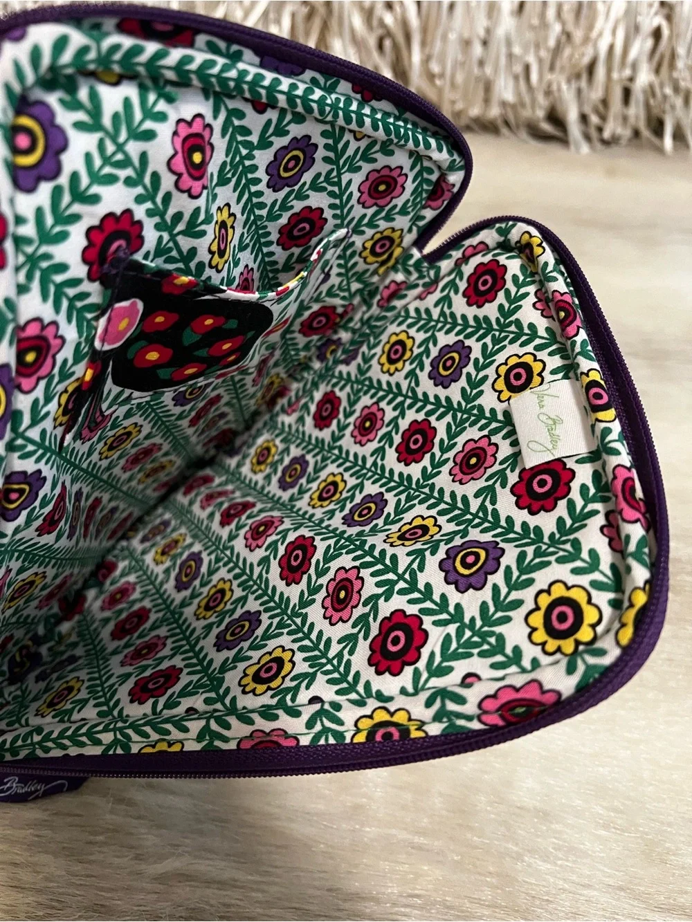 VERA BRADLEY Viva La Vera 2011 Tech Case Purple Green Pink Floral Y2K Padded